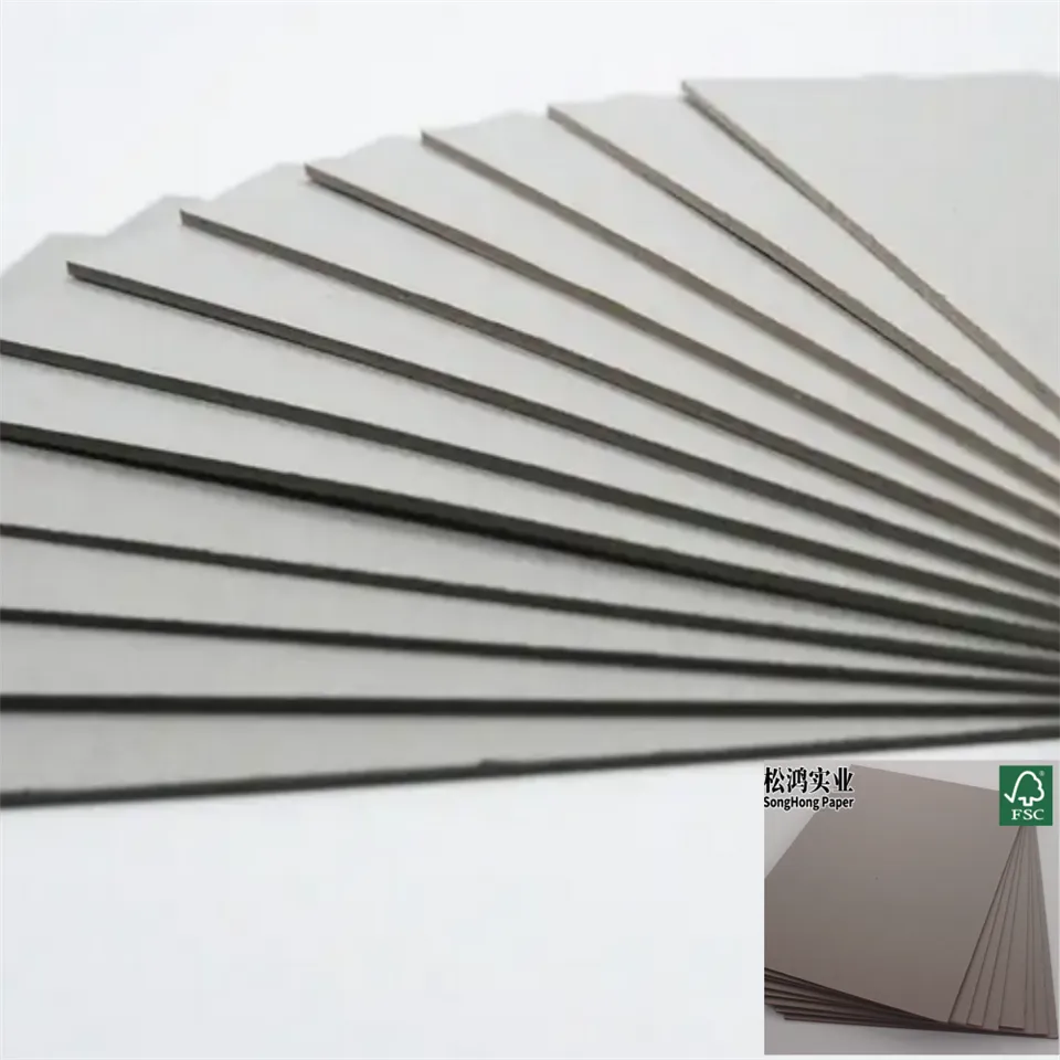 Tauler d'aglomerat gris plegable aprovat per SGS i respectuós amb el medi ambient per a caixes d'embalatge