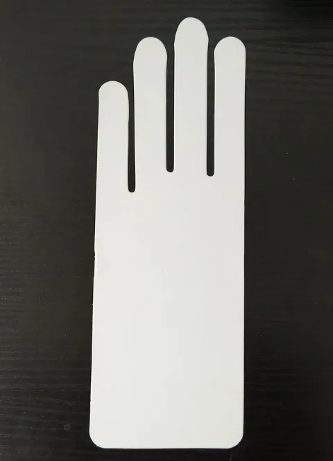Tauler de folre de guants de tall gratuït folrat de pissarra blanca en blanc en blanc Guant de cartró de cartró dúplex blanc amb darrere gris