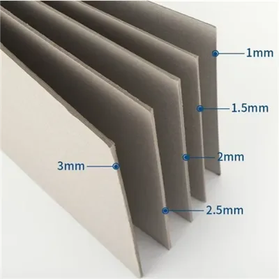 Tauler gris de 1,5 mm Rigidesa posterior gris de dues cares per a coberta de llibre de tapa dura 8,5'' X 11''
